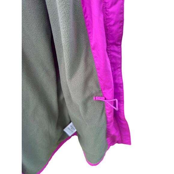 Columbia Full Zip fuchsia fleece lined athleisure windbreaker jacket women’s M - Picture 4 of 7